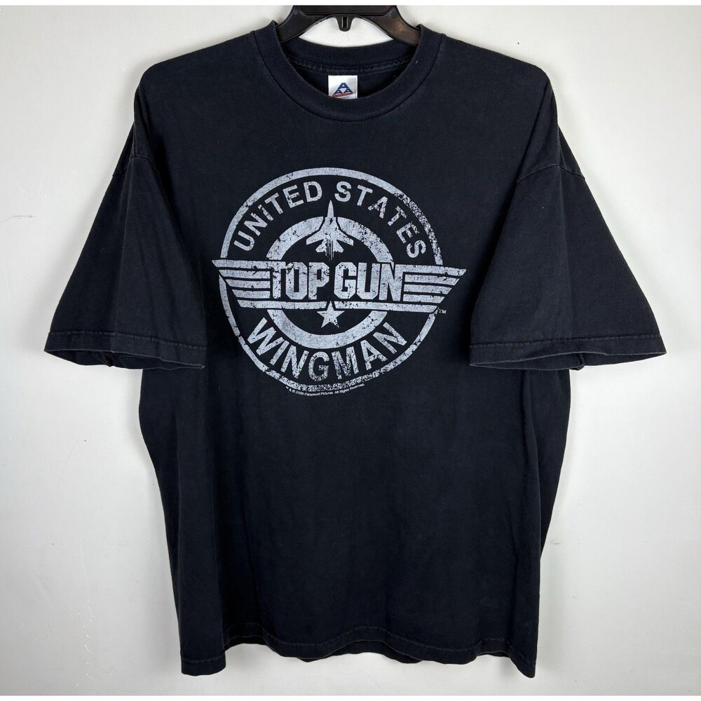 Vintage Y2K 2006 Top Gun Movie Promo T-Shirt / Black / Size 2XL